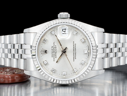 Rolex Datejust 31 Argento Jubilee 68274 Silver Lining Diamonds Dial